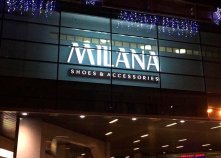 Изготовление световых табличек для магазина Milana